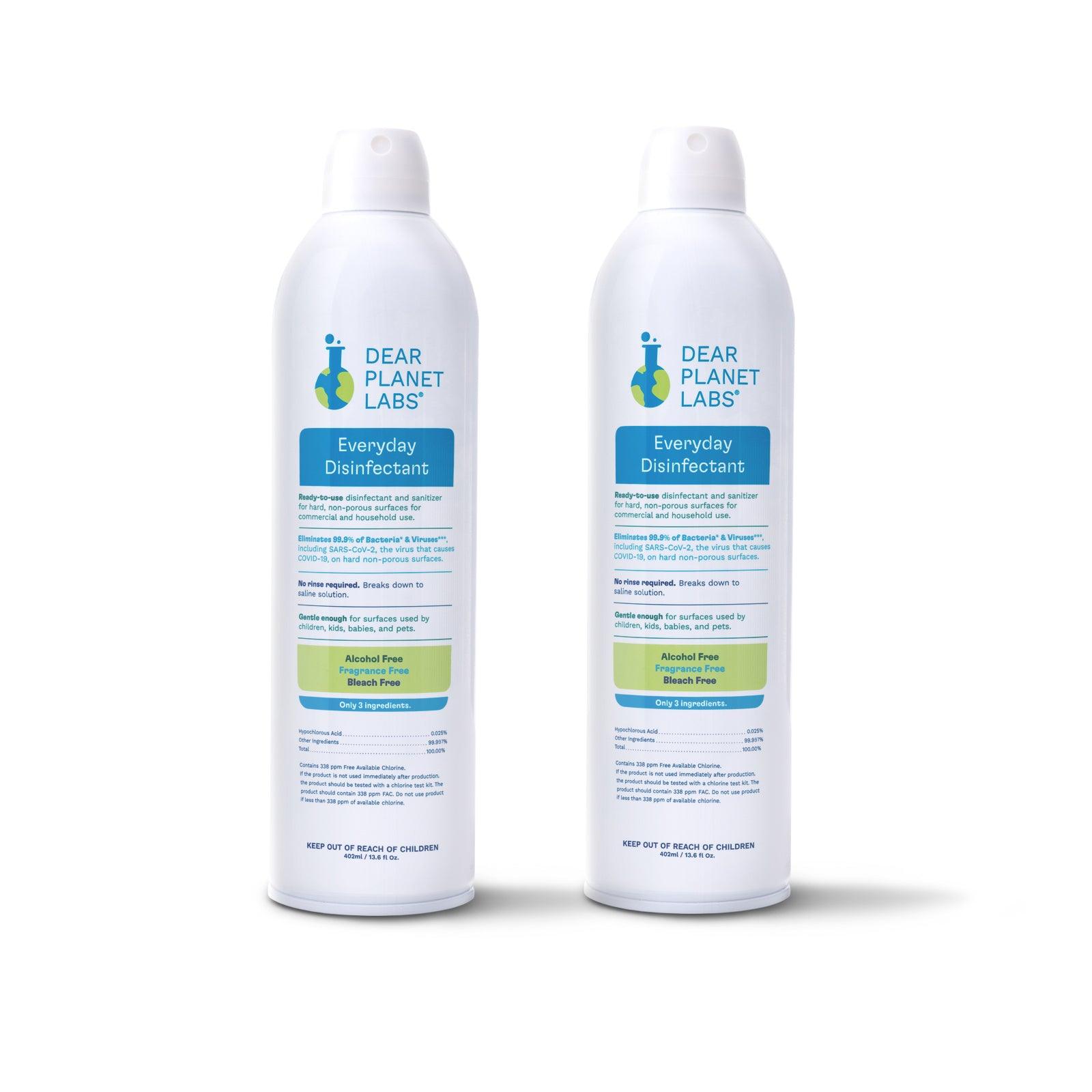 Hypochlorous Acid Disinfectant Spray (2-pack) - Dear Planet Labs