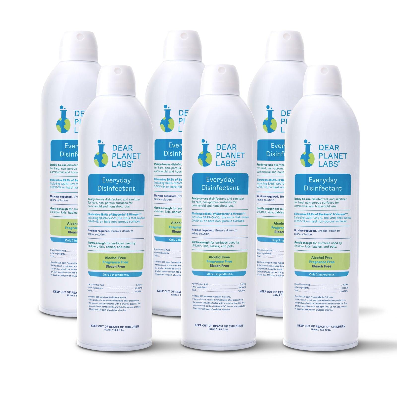 Hypochlorous Acid Disinfectant Spray (6-pack) - Dear Planet Labs
